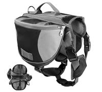 Mochila De Senderismo para Perro,Accesorios para Animales Transpirable con Bolsillos Laterales | Bolsillos De Chaleco Canino, para Caminar Al Aire Viajes Coche Avión Transporte Público