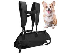 Mochila de Senderismo para Perros: vajilla de Perro Horizontal portátil y Ajustable | Soporte de Viajes Multifuncional para Senderismo, Ciclismo y cinturón de Levantamiento de Aventuras al Aire Libre