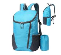 Mochila de senderismo plegable impermeable de 20 l para entusiastas del aire libre con tela impermeable y fácil almacenamiento | Ideal para acampar, escalada, mochilas, persecución, S, azul