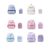 Mochila de sirsaca, lonchera de sirsaca, mochila de sirsaca personalizada, regalo de cumpleaños para niño, bolsa de pañales, Rojo -, 2-piece set