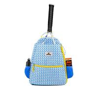 Mochila de Tenis para Mujer, Bolsa Ligera para Raquetas de Tenis, Incluye Gancho y almacena 2 Raquetas, Pelotas y Equipo Deportivo, Solo Mochila, Azul Claro, M, Versátil
