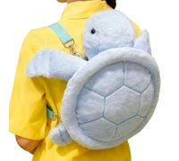Mochila de tortuga para niños - Bolsa linda de peluche - mochila con diseño de caparazón de tortuga, para viajes familiares cumpleaños al aire libre escuela fiesta diario tiempo de juego niñas, azul