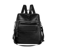 Mochila de Trabajo de las Mujeres - Rucksack Negocios, de Oficina | Gran Capacidad Bolso De Hombro Con Percha Borrosa, Versátil Mochila Monedero Para Vivir, Elegante Diario Para Profesor, Negro