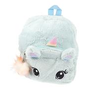 Mochila de Unicornio Niña de Felpa Azul, Bolso Infantil Adorable | Decoracion Colegio, Correa Ajustable y Diseño Super Ligero para Pequeñas, Bolsa de Dibujos Animados para Uso Diario