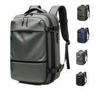 Mochila de Viaje Al Vacío con Bolsa de Embalaje Al Vacío de Tela Oxford, Mochila de Viaje de Gran Capacidad, Mochila Ampliable para Viajeros Habituales y Frecuentes Green