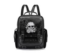 Mochila de viaje con cabeza de calavera para mujer, mochila de viaje para estudiantes, escuela, mochila portátil de mano para universidad, mochila de laptop de gran capacidad para mujer, mochila de