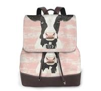 Mochila de viaje de tres vacas blancas y negras para mujer, mochila casual, mochila de cuero estampada para mujer para el trabajo