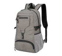 Mochila de viaje genérica impermeable, pequeño paquete plegable, reflectante Stripes diseño, Sturdy Nylon Material, múltiples opciones de color, ideal para deportes al aire libre, ciclo, biking, gris,