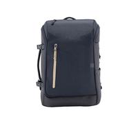 HP Travel Mochila para Portatiles de hasta 15,6" (Capacidad 25L, Ampliable hasta 30 L, Impermeable, Ergonómica, Bolsillo con Bloqueo RFID, Cremalleras con Cierre) Color Azul Oscuro