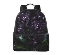 Mochila de viaje ligera con funda para portátil y orquídea morada oscura