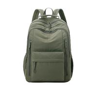 Mochila de Viaje Ligera para Mujer, Bolsa Casual de Gran Capacidad para Estudiantes y portátiles, Mochila de Negocios Sencilla con Sistema antirrobo y Banda para Trolley,Verde