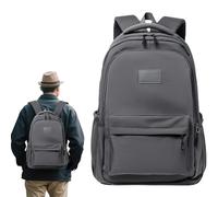 Mochila de viaje, mochila impermeable | Tela Oxford de alta capacidad unisex para ordenador portátil, trabajo, viajes, diario, gris, Siehe Beschreibung, Ver descripción