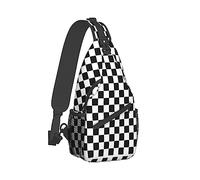 Mochila de viaje para deportes al aire libre para hombres y mujeres, mochila con diseño de cuadros de ajedrez en blanco y negro, mochila para viajes, senderismo, mochila pequeña para herramientas, m