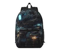 Mochila de viaje para laptop con estampado de robot futuro para hombres y mujeres con correas de hombro ajustables, resistente y resistente al desgaste