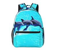 Mochila de viaje para laptop, natación, delfines nariz de botella, mochila duradera, bolsa de computadora portátil, regalo para hombres, mujeres y adultos, N.º 6, One Size