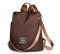 Mochila de viaje para mujer, mochila de día ligera, 12,6 x 6,3 x 14,57 pulgadas, bolso de pecho informal con soporte para botella de agua, ideal para uso diario y de uso diario, marrón, Siehe