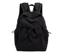 Mochila de Viaje Pequeña Bolsa De Día Ligera Portátil Impermeable De Nylon | Mochila Camping Hombre Para Documento A4 Paraguas Plegable Smartphone Adultos Y Niños, Desplazamiento Diario A La Escue Negro