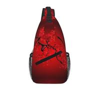 Mochila de viaje unisex con estampado de tigre y animales, para senderismo y uso casual, Flor de cerezo rojo, Talla única