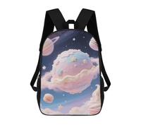 Mochila de viaje y senderismo Candy Nebula Space Casual Backpacks de 17 pul
