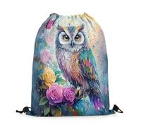 Mochila Deporte Búho Salvaje Casual Mochila Gimnasio Resisten Bolsa De Cordón para Natación Acampada Mujer 39X46Cm