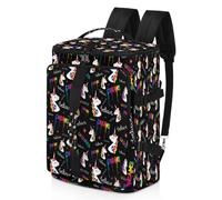 Mochila deportiva con estampado de unicornios mágicos para hombres y mujeres, bolsa de fin de semana de unicornios con compartimento para zapatos, bolsa de noche de 47,5 L para deportes, gimnasio,