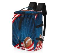 Mochila deportiva de fútbol americano para hombres y mujeres, bolsa de fin de semana con compartimento para zapatos, bolsa de noche de 47.5 L para deportes, gimnasio, viajes, color, 47.5L, Organizador