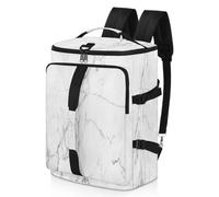 Mochila deportiva de mármol blanco con textura para hombres y mujeres, bolsa de fin de semana de mármol con compartimento para zapatos, bolsa de noche de 47.5 L para deportes, gimnasio, viajes, color,