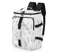Mochila deportiva de mármol blanco y negro para hombres y mujeres, bolsa de fin de semana de mármol con compartimento para zapatos, bolsa de noche de 47.5 L para deportes, gimnasio, viajes, color,