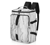 Mochila deportiva de mármol para hombres y mujeres, bolsa de fin de semana de mármol blanco y negro con compartimento para zapatos, bolsa de noche de 47.5 L para deportes, gimnasio, viajes, color,