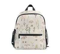 Mochila deportiva infantil con diseño de ovejas y fresno floral para niños, bolsa de libros con clip para el pecho con etiqueta de nombre para mochilas escolares de 3 a 4 años para ni?as de 5 a?os M