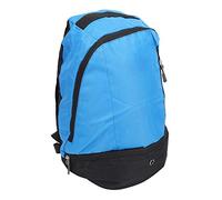 Mochila Deportiva, Mochila para la Escuela Mochila de Fútbol con Doble Cremallera Abierta 45x30x18cm Mochila Deportiva Multifunción de Nailon Azul para Fútbol Baloncesto