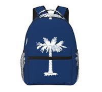 Mochila diaria informal con estampado de la bandera de Carolina del Sur, 20 x 29 x 40 cm, mochila básica duradera para viajes y vacaciones, mochila clásica