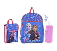 Mochila Disney Frozen para ni as peque as | Juego de 6 piezas: llaveros para botellas de agua, bolsa para refrigerios y mochila escolar