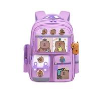 Mochila Divertida De Dibujos Animados Capybara para Estudiantes Bolso Escolar Práctico Tela Oxford Mochila Informal Estudiantes Bolso Escolar Niños