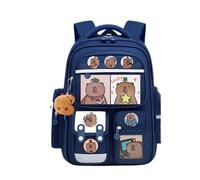 Mochila Divertida De Dibujos Animados Capybara para Estudiantes Bolso Escolar Práctico Tela Oxford Mochila Informal Estudiantes Bolso Escolar Niños