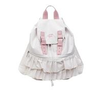 Mochila Elegante con Puntos, Mochila cómoda con Cordones y Detalles de Encaje, Mochila de para Viajes, Uso Diario e Informal, Interior Espacioso