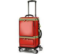 Mochila Emergencias Sanitarias Con Carrello Ruote Rimovibile Para EMT, Paramédicos,Enfermeras,Médicos Tácticos,Cuidado Hogar,Maletín Emergencias De Soporte Vital Viaje Acampada A,Four-wheeled