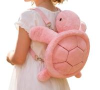 Mochila En Forma De Tortuga Para Niñas,Mochila De Peluche Adorable | Con Patrón De Caparazón De Tortuga - Para Viaje Familia Cumpleaños Al Aire Libre Escuela Fiesta Diario Tiempo De Juego Niñas, rosa