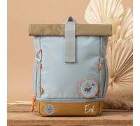 Mochila enrollable pequeña Lässig Nature azul claro 9–11 L | personalizable – Sin personalización