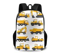 Mochila Equipos De Construcción Montacargas Grúas Excavadoras Tractores Bulldozers Camiones Mochila Escolar Práctica Mochilas Escolares Campamento Daypack para Portátil Aire Libre Senderismo