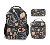 Mochila escolar 3D de Harry Potter, lonchera, estuche para lápices, mochila escolar de mago, mochila