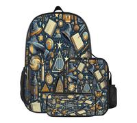 Mochila escolar 3D de Harry Potter, lonchera, estuche para lápices, mochila escolar de mago, mochila
