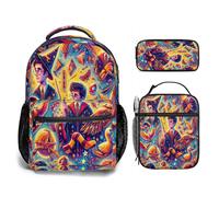 Mochila escolar 3D de Harry Potter, lonchera, estuche para lápices, mochila escolar de mago, mochila