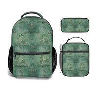 Mochila escolar 3D de Harry Potter, lonchera, estuche para lápices, mochila escolar de mago, mochila