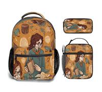Mochila escolar 3D de Harry Potter, lonchera, estuche para lápices, mochila escolar de mago, mochila