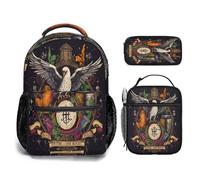 Mochila escolar 3D de Harry Potter, lonchera, estuche para lápices, mochila escolar de mago, mochila