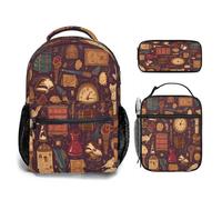Mochila escolar 3D de Harry Potter, lonchera, estuche para lápices, mochila escolar de mago, mochila