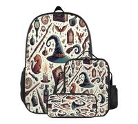 Mochila escolar 3D de Harry Potter, lonchera, estuche para lápices, mochila escolar de mago, mochila
