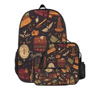 Mochila escolar 3D de Harry Potter, lonchera, estuche para lápices, mochila escolar de mago, mochila
