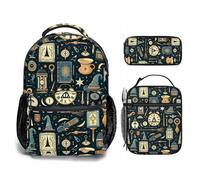 Mochila escolar 3D de Harry Potter, lonchera, estuche para lápices, mochila escolar de mago, mochila